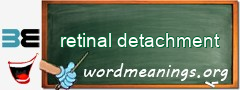 WordMeaning blackboard for retinal detachment